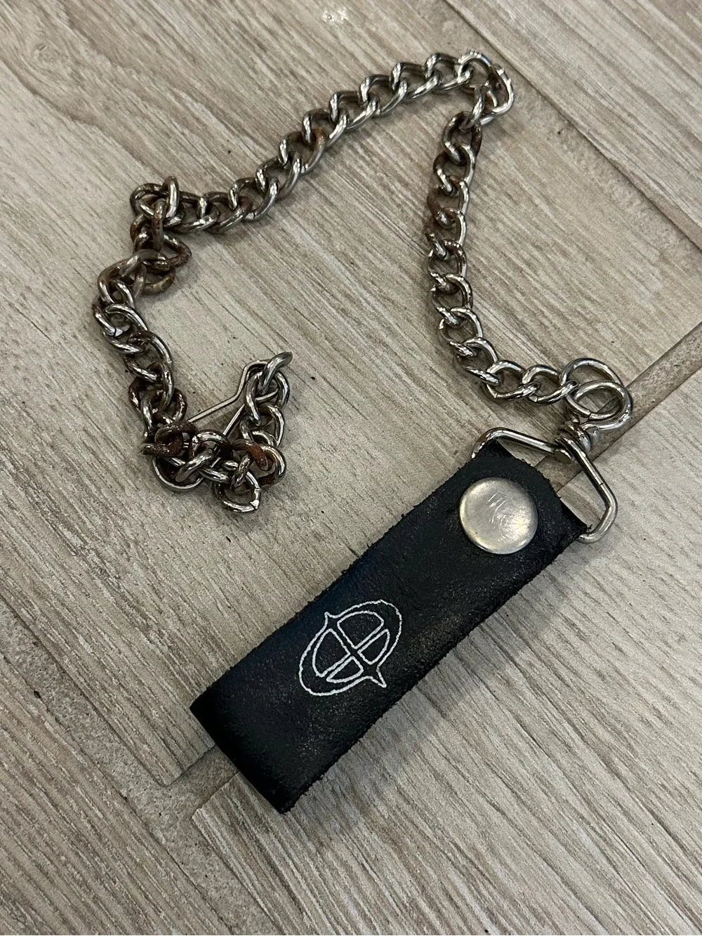 VTG Y2K Ozzy Osbourne Chain Wallet Original Chain & Logo Leather Tab